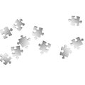 Abstract teaser jigsaw puzzle metallic silver Royalty Free Stock Photo