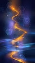 Abstract Tech Background Glowing Hexagons and Lines Royalty Free Stock Photo