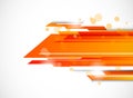 Abstract tech background in orange color