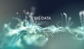 Abstract tech background. Sound wave. Wave flow. Bigdata vector background. Sorting data network Royalty Free Stock Photo