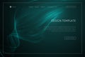 Abstract tech background with waveform lines Landing page Design template for web page website page cover wallpaper brochure Dark Royalty Free Stock Photo