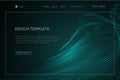 Abstract tech background with waveform lines Landing page Design template for web page website page cover wallpaper brochure Dark Royalty Free Stock Photo