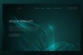 Abstract tech background with waveform lines Landing page Design template for web page website page cover wallpaper brochure Dark Royalty Free Stock Photo