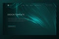 Abstract tech background with waveform lines Landing page Design template for web page website page cover wallpaper brochure Dark Royalty Free Stock Photo