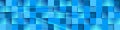 Abstract tech banner with blue glossy mosaic squares Royalty Free Stock Photo