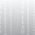 Abstract tech binary silver background Royalty Free Stock Photo
