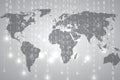 Abstract tech binary silver global background Royalty Free Stock Photo