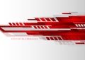 Abstract tech corporate red and grey geometric shape on white background Royalty Free Stock Photo