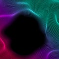 Abstract tech futuristic wavy dotted lines background Royalty Free Stock Photo