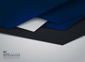 Abstract tech gradient blue overlap of business tone design Royalty Free Stock Photo