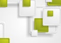 Abstract tech green grey squares background Royalty Free Stock Photo
