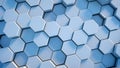 Abstract tech honeycomb background.