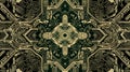 Abstract Tech-Inspired Symmetrical Patterns in Green