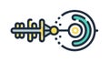 Abstract Tech Key with a Labyrinth and Circuit Design, vector design Generative AI Royalty Free Stock Photo