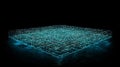 Abstract Tech Matrix: AI, Blockchain, Data Network Visualization Royalty Free Stock Photo