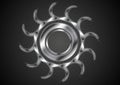 Abstract tech metallic cogwheel