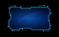 Abstract tech sci fi hologram frame template design background Royalty Free Stock Photo