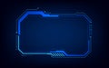 Abstract tech sci fi hologram frame template design background