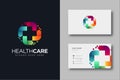 Abstract techie Medical Logo icon vector template and business card Royalty Free Stock Photo