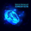 Abstract techno background for futuristic high tech design - vector Royalty Free Stock Photo