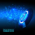 Abstract techno background for futuristic high tech design - vector Royalty Free Stock Photo