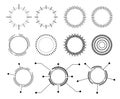 Abstract techno circle. Vector set  icons Royalty Free Stock Photo