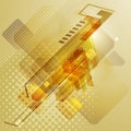 Abstract techno design with arrows. Royalty Free Stock Photo