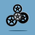 Abstract techno gear wheels.cogs modern mechanism.Vector illustration Royalty Free Stock Photo