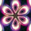 Abstract techno glitch background. Digital mandala. Rendered design element