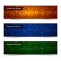Abstract Technologic Colorful Horizontal Banners