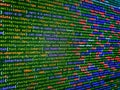 Abstract technological background with digits and lines. Programing workflow abstract algorithm concept. Abstract computer script Royalty Free Stock Photo