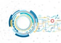Abstract technological background with various technological elements. Structure pattern technology backdrop. Vector illustrator Royalty Free Stock Photo