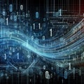The abstract technological foundation of binary code. Big data. concepts associated with coding or hacking. Royalty Free Stock Photo