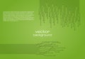 Abstract technological green background with elements of the microchip.