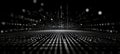 Abstract Technological Gridscape in Monochromatic Tones with Digital Noise Aesthetic Background Royalty Free Stock Photo