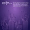 Abstract technological purple background with elements of the microchip. Royalty Free Stock Photo