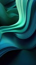 Abstract technological virtual background with gradient curves, abstract, green, blue, turqoise