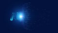 Technology Ai computing concept Ai fiber working data of Artificial intelligence and futuristic digital for future on