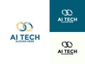 Abstract Technology Analysis logo vector design concept. Artificial intelligence technology logotype symbol Royalty Free Stock Photo