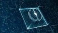 Abstract technology artificial intelligence AI digital binary data and big data concept Royalty Free Stock Photo