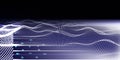Abstract technology background of artificial intelligence. Quantum virtual cryptography. Blockchain. Analytics wave algorithm