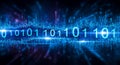 Abstract technology background with binary code for concept of big data, matrix, hacking, or computer science Royalty Free Stock Photo