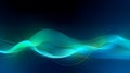 Abstract technology background with blue and green waves Royalty Free Stock Photo