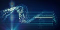 Abstract technology background in blurred lines style. Futuristic internet and connection concept. Artificial intelligence. Royalty Free Stock Photo