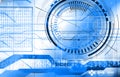 Abstract technology background with circles and binary code Royalty Free Stock Photo