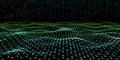 Abstract technology background. 3D binary concept blockchain . Vector illustration