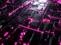 Abstract technology background.abctract circuit board. Generative AI Illustration Royalty Free Stock Photo