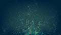 Abstract technology background. Digital tech 3d vector grid with particles noise wave