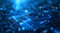 Ai generaive. Abstract technology background in futuristic digital electronic circuit board. Concept of computer communication.