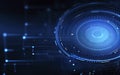 Abstract technology background. Futuristic user interface. 3D for your design Royalty Free Stock Photo